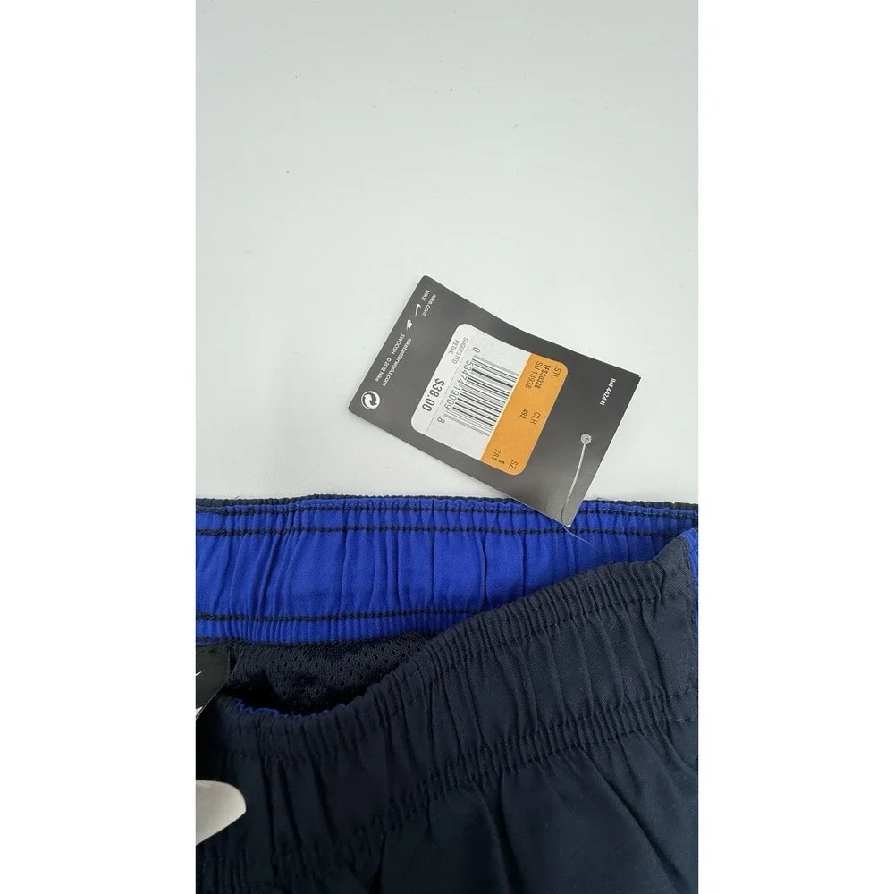 Nike Swim Trunks Mens Small Lined Swim Trunks Pockets Black Blue